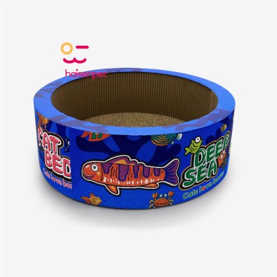 Hot sale environmental carbord High grade bowl shaped cat's nest cat scratch board toys factory